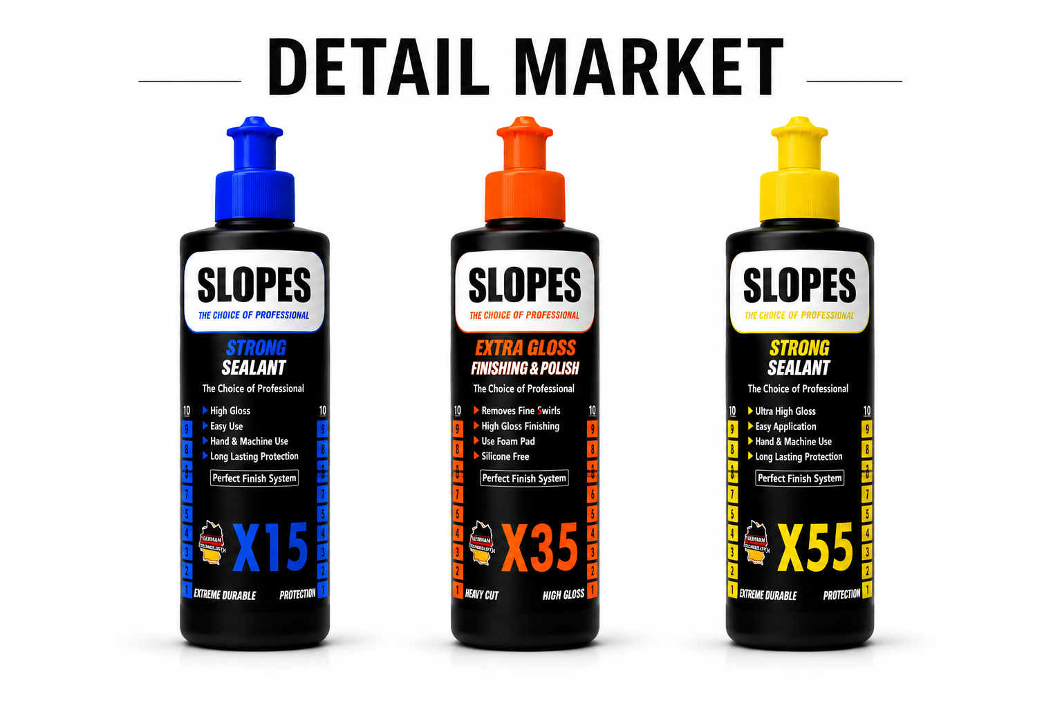 Slopes X15 İnce Pasta X35 Hare ve X55 Boya Koruma Seti 250 ml