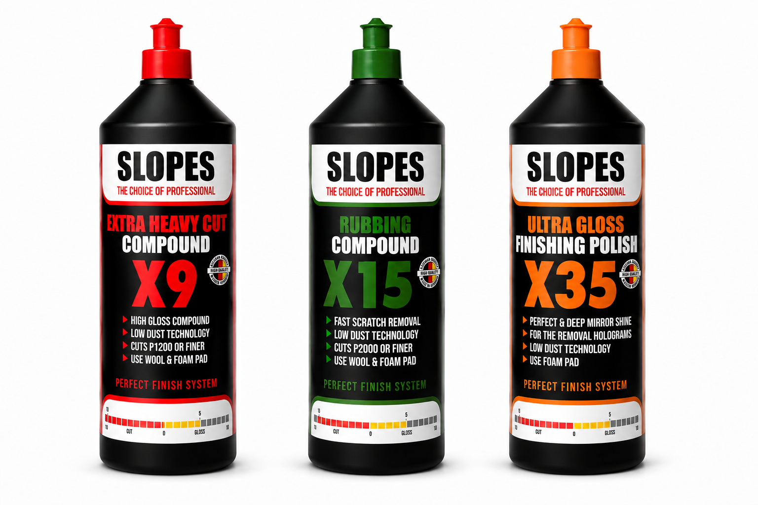 Slopes X9 Extra Kalın X15 İnce Pasta X35 Hare Giderici Seti 1 lt